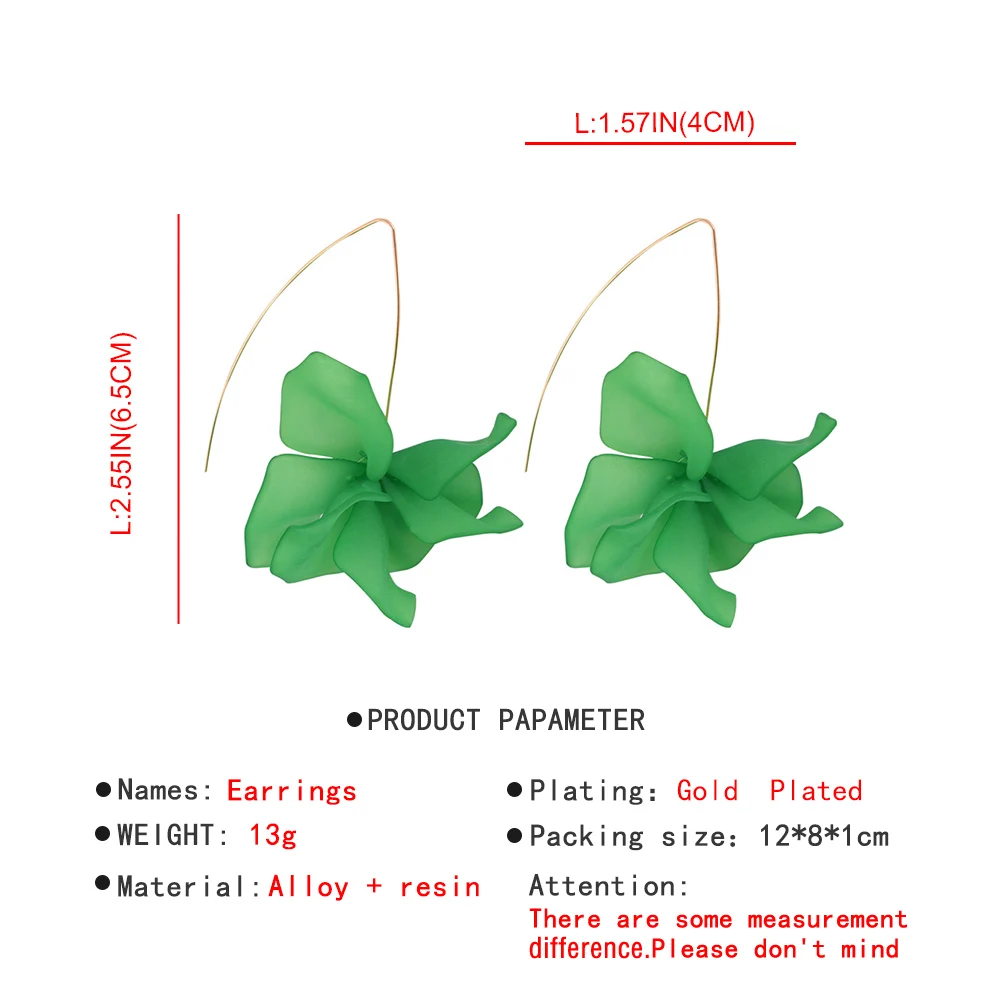 Модный Цветок из эпоксидной смолы длинные серьги дизайн Богемия ручной работы лепесток Висячие серьги для женщин подарок