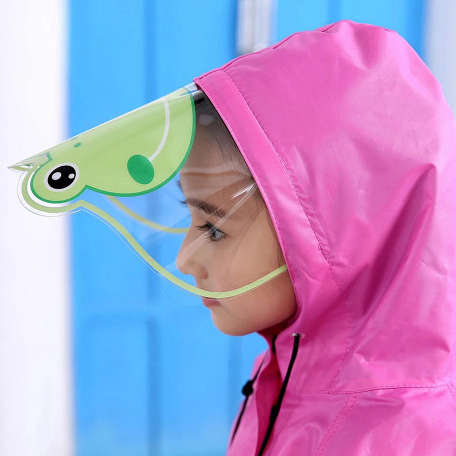 Travel Children Cute Soft Safe Rain Poncho Polyester Light Cover Rain