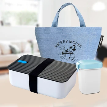 

Japanese-style Brief Adult Plastic Lunch Box Original Design Creative Office Worker Sub-grid Meal Box with Seal Cover Kit Gifts