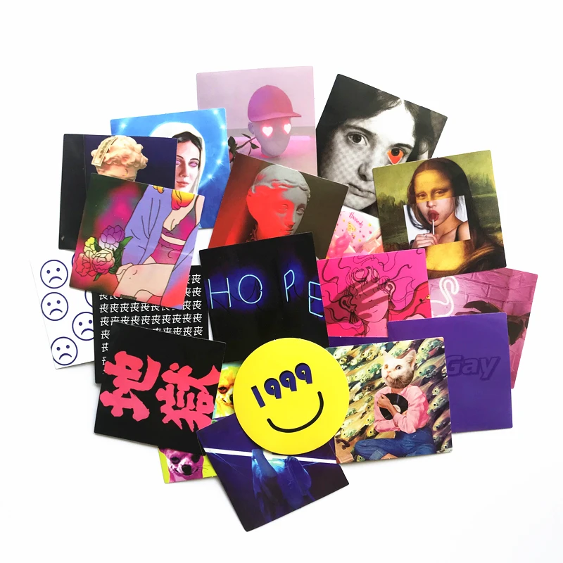 

TD ZW 20Pcs Ins Funny Sticker Decal For Car Laptop Bicycle Motorcycle Notebook Waterproof Stickers