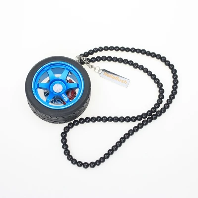 Подвеска, брелок для ключей, гаджет для колес, брелок для ключей, металлический брелок для автомобильных лучей, VOLK TE37, кольцо для ключей автомобиля, подвеска для автомобиля - Название цвета: blue with bead