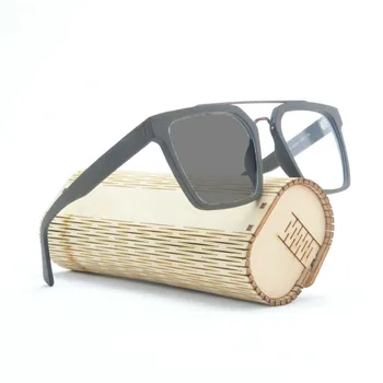

wood square Transition Sun Photochromic Reading Glasses Men adjustable vision With Multifocal Diopter Progressive glasses FML