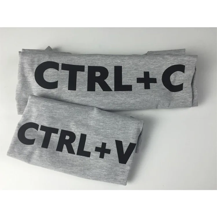 Новые одинаковые комплекты для семьи летние футболки всей CTRL + C V с рисунком папы