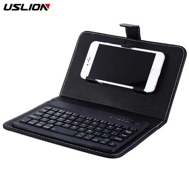 

Portable Wireless Keyboard for iPhone Protective Mobile Phone Bluetooth Keyboard For IPhone XS Smartphone with PU Leather Case