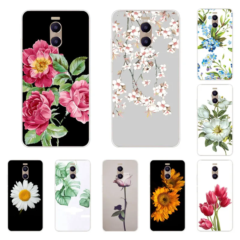 

meizu m3 m6 m5 mini m6 note Case,Silicon Bright flower Painting Soft TPU Back Cover for meizu m6s mx6 m5c Phone cases shell