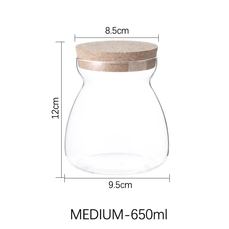 Стеклянные бутылки с прозрачной пробкой флаконы с пробкой банки креативные контейнеры для хранения специй сахарный контейнер получить Органайзер банок инструмент для хранения - Цвет: Medium