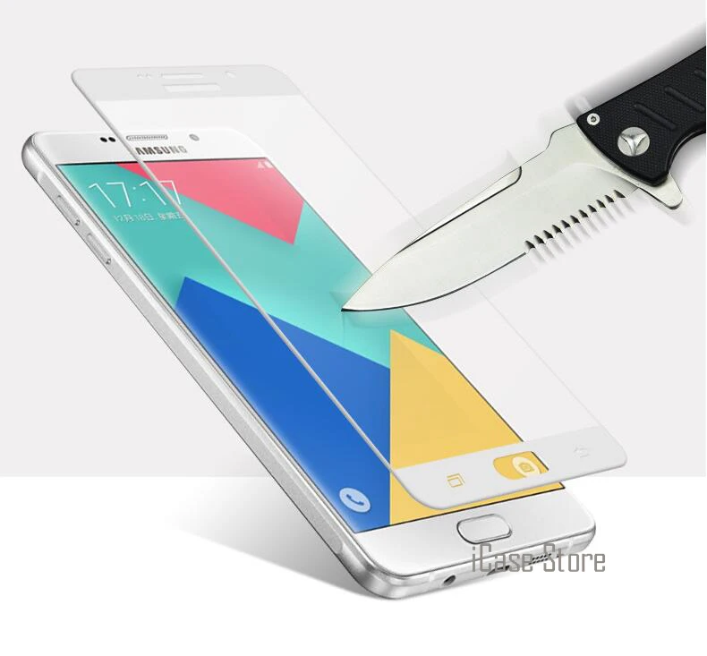 Полное покрытие цветное защитное закаленное Стекло Экран протектор для samsung Galaxy