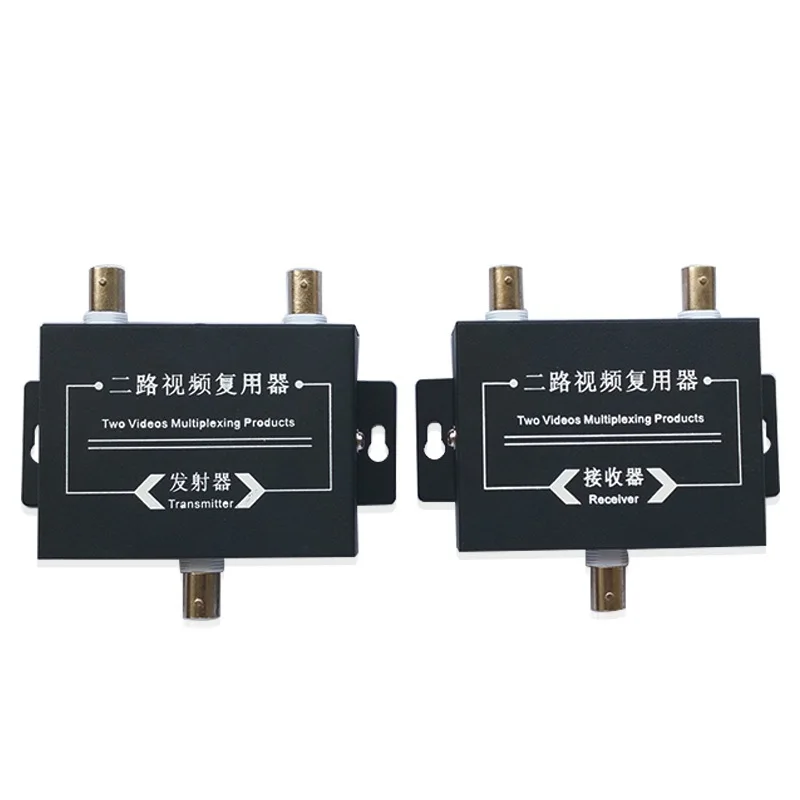En Ligne 1 paire 2CH vidéo multiplexeur AHD ahd camers multiplextor 2 HD chemin sommateur composé double surveillance chemin deux façon vidéo multiplexeur
