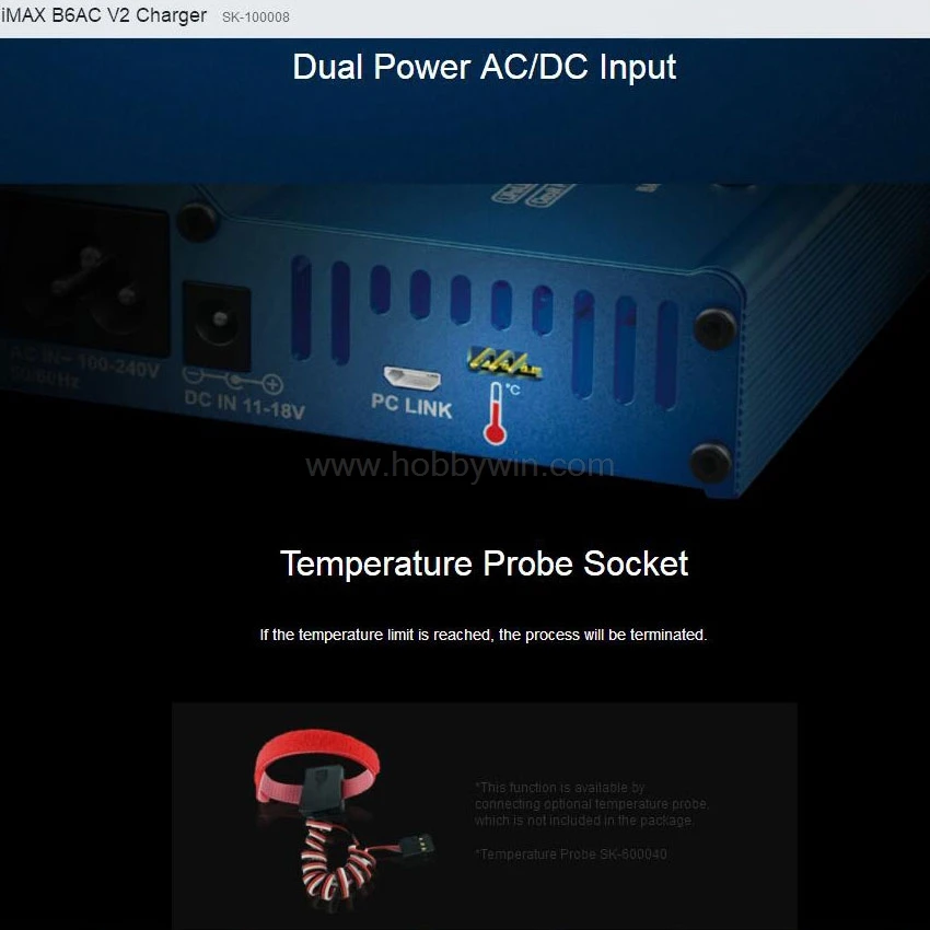 Интеллектуальное зарядное устройство SKYRC B6AC V2 Dual Power максимальная мощность