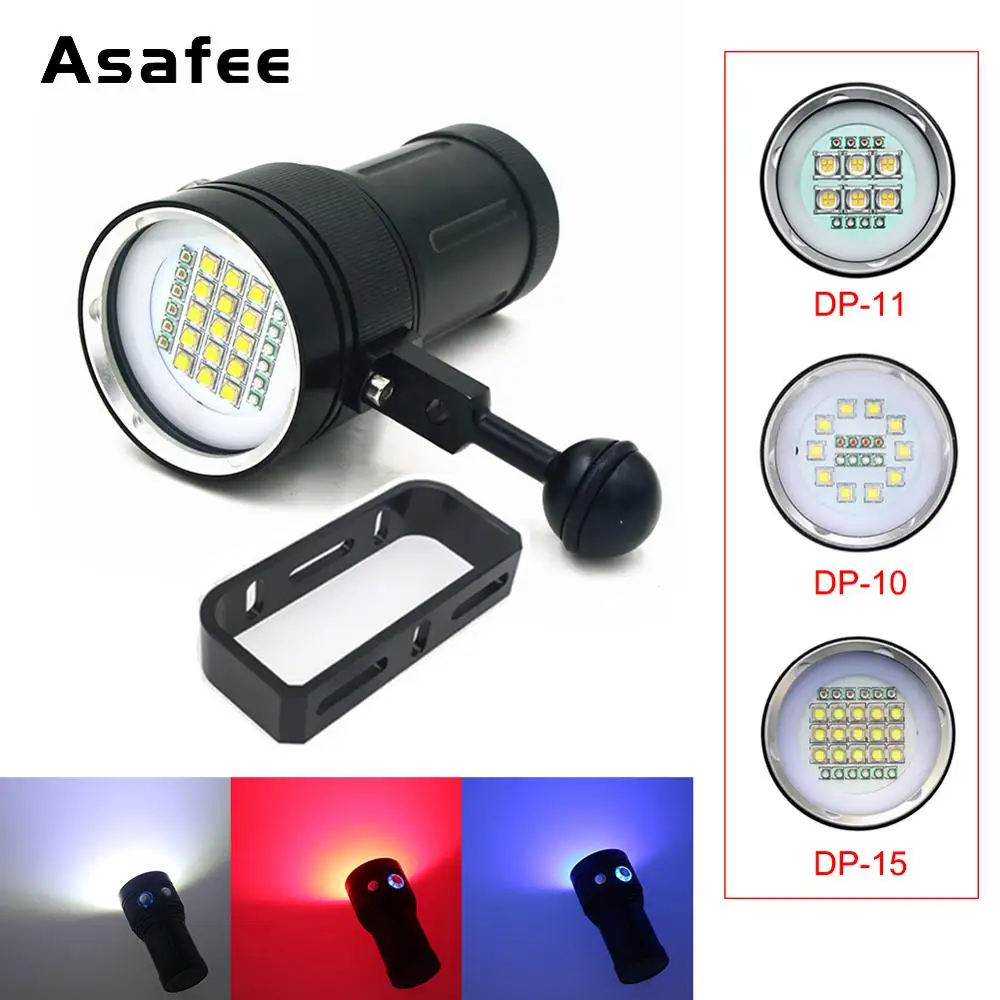 

XHP70/L2 Diving Flashlight Purple White Red Underwater 100M Photography Video Camera Tactical Flashlight LED Lanterna Torch