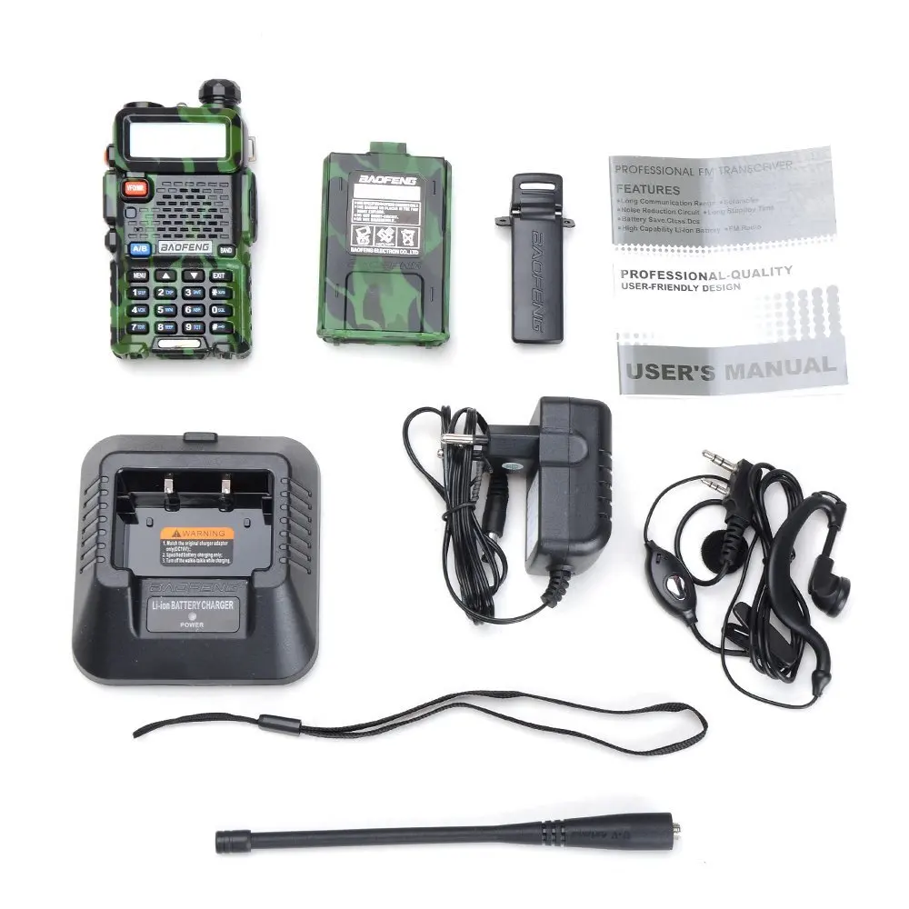 Baofeng UV-5R камуфляж иди и болтай Walkie Talkie 5 W VHF UHF удобный Портативный иди и болтай Walkie Talkie S UV5R двухстороннее радио CB радиокоммуникатор трансивер