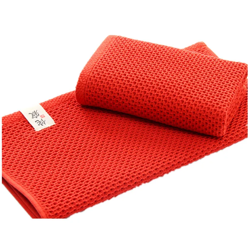 Red 70x140 см элегантное Впитывающее хлопковое однотонное банное полотенце s мягкое удобное полотенце для взрослых - Цвет: Red