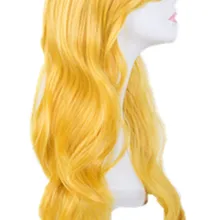 Парик для косплея Fei-Show синтетический термостойкий 2" длинные волнистые желтые волосы Карнавальный костюм для Хэллоуина события женский парик