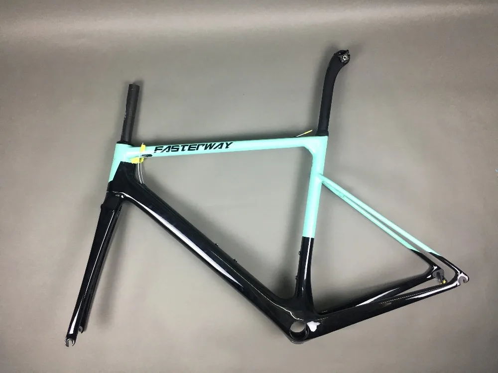 Flash Deal 2019 design super light FASTERWAY classic carbon road frameset D Brake carbon bike frame:Frameset+Seatpost+Fork+Clamp+Headset 140