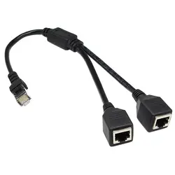 RJ45 Ethernet Y сплиттер кабель-адаптер 1-2 порта коммутатор адаптер Шнур для CAT 5/CAT 6 LAN Ethernet