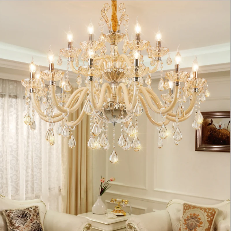

Candle Chandeliers for Dining Room Home Lighting Champagne Chandelier In The Living Foyer Classic Ceiling Kitchen Lamps