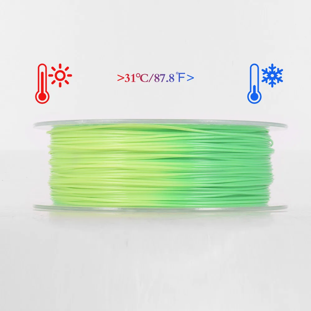 

1.75mm PLA Filament Temperature Color Change 3D Printer Filament 1kg/2.2lbs Spool Dimensional Accuracy +/- 0.02 mm