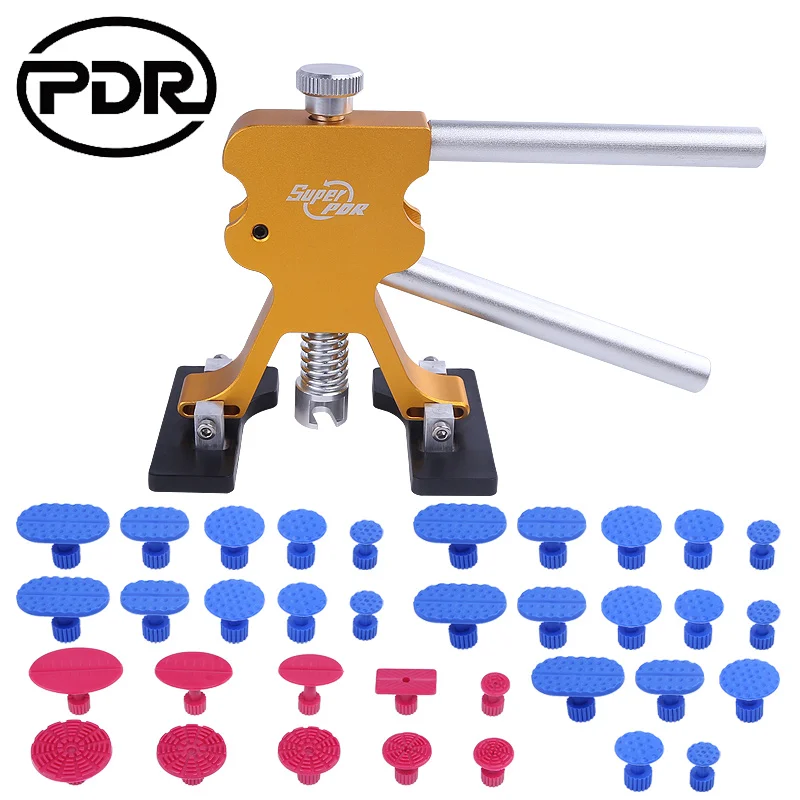 

PDR Tools Dent Removal Dent Puller Tabs Dent Lifter Hand Tool Set 25pcs Blue Glue Tabs 10pcs Red Glue Tabs