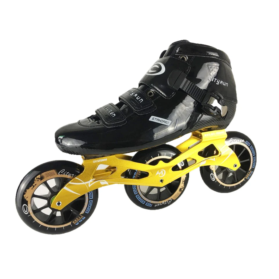 JEERKOOL Cityrun2 Professional Speed Inline Skates Roller for Kids Adult Men Carbon Fiber Shoes 125mm speed skating wheels SH45