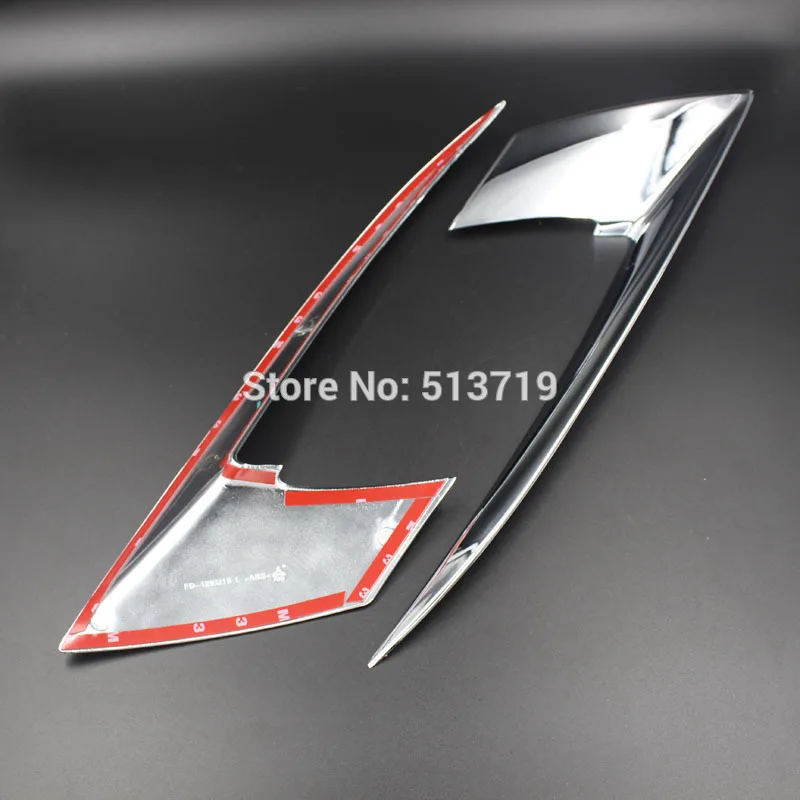 Dongzhen 2 шт. стайлинга автомобилей ABS хромированной отделкой лампы фар бровь украшения для Ford Kuga Побег 2013 Внешние аксессуары