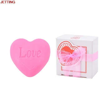

Hot Nourish Skin Whitening Handmade Love Heart-shaped Design Moisturizing Bath Soap Wedding Party Love Gift Valentine Gift