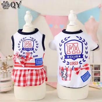 

Bow Letters Dog Vest Pet Clothes Maltese Chihuahua Yorkshire Dog Clothes Cat Summer Spring Clothes for Dogs