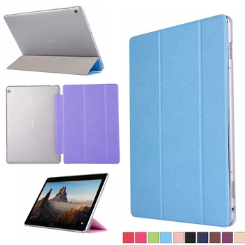 

Ultra Slim Silk Pattern Light Trifold Smart Wake Sleep Shell Case Cover for Huawei Mediapad M3 Lite 10 10.1inch Coque Capa Funda