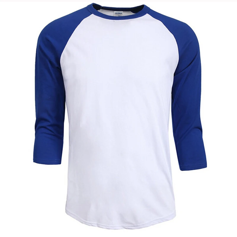 100% Cotton T-shirt Men's Casual 34 Sleeve Tshirt (2)