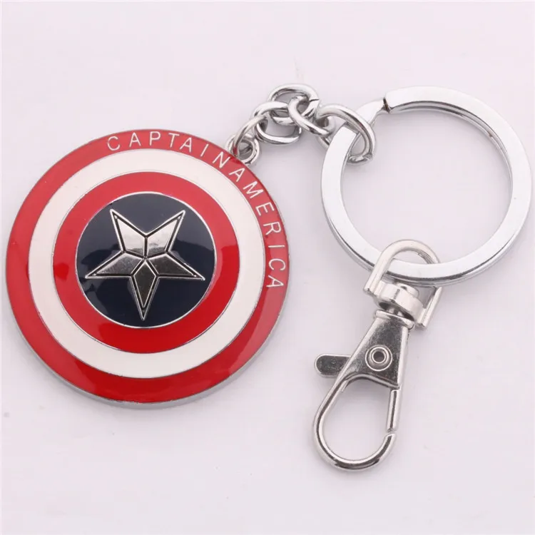 Cheap Super Hero The Avengers Captain America Shield Metal Keychain