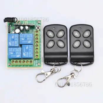 

Free Shipping DC12V 10A 4 Channel RF Wireless Remote Control Relay Switch/Radio System Receiver&Transmitter