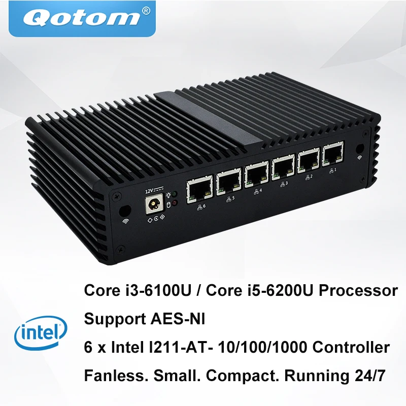 QOTOM font b Mini b font font b PC b font Core i3 6100U i5 6200U