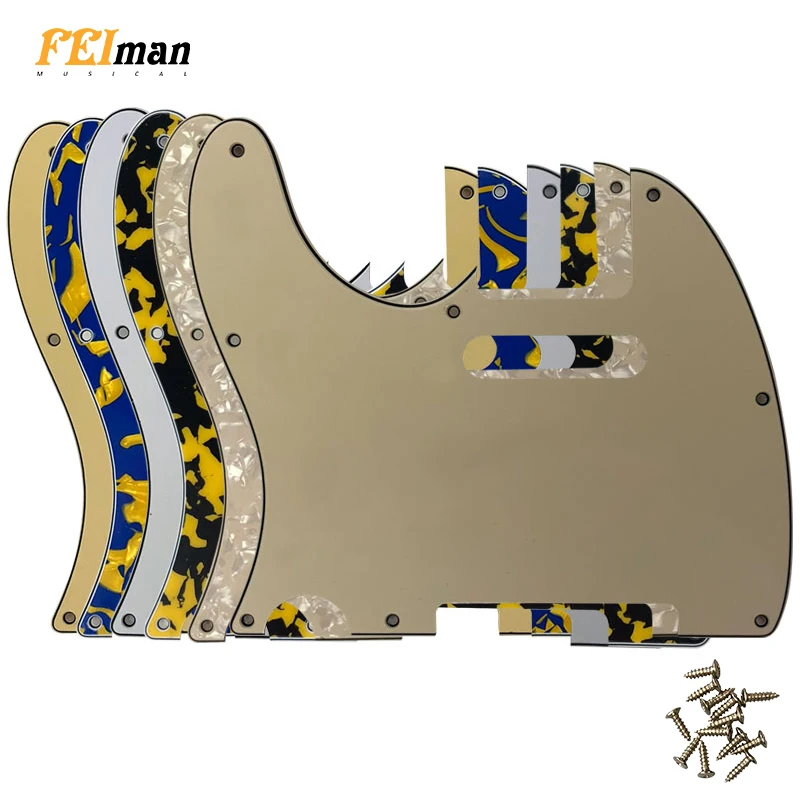 Pleroo Гитары аксессуары для левой руки Pickguards для американский Стандартный Tele гитара Telecaster 8 Винт гитара отверстия защитная пластина