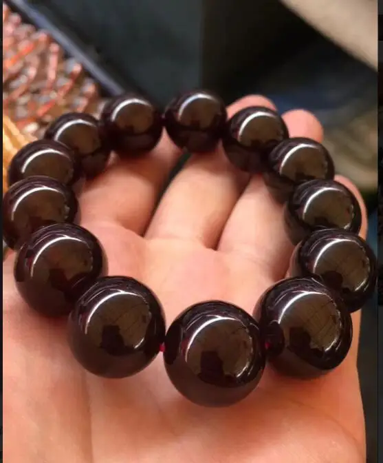 

free shipping 18mm Natural Garnet Crystal Beads Bracelet about 153g