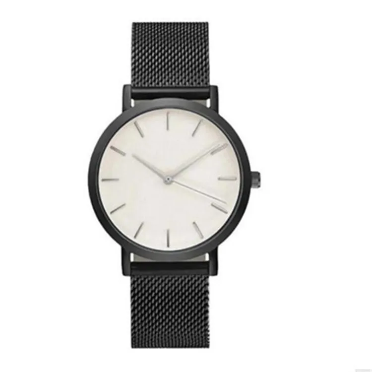 Брендовые модные часы из серебра и золота с сетчатым ремешком, креативные Элегантные наручные часы, повседневные женские кварцевые часы, подарок, Relogio Feminino montre - Цвет: white black