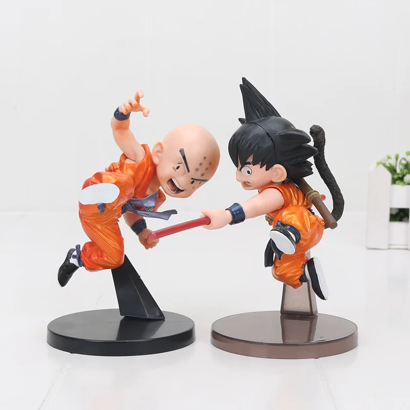 

13cm Dragon Ball Z SCulture Kid Son Goku Metallic Color Ver. Childhood Krillin Kuririn PVC Action Figure Toys Model Doll