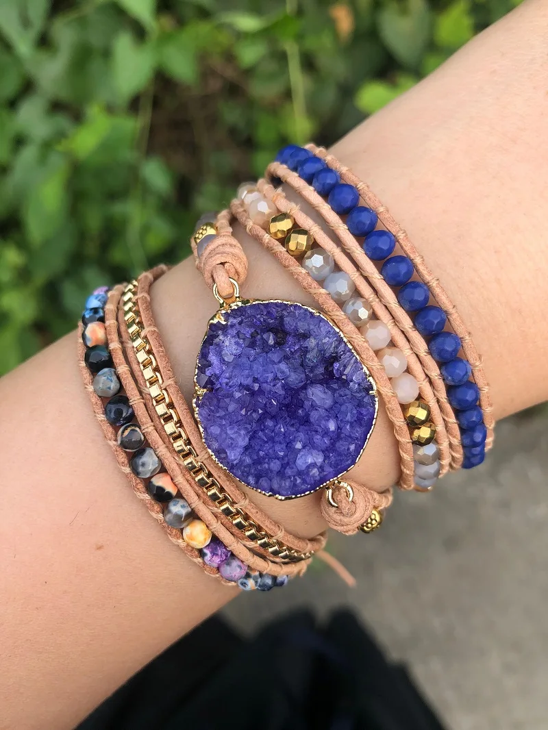 2019-Unique-Mixed-Natural-Stones-Crystal-Quartz-Charm-5-Strands-Wrap-Bracelets-Handmade-Boho-Bracelet-Women (3)