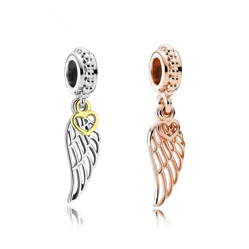 

NEW Love Angel Wings Pendant DIY Wedding Jewelry Charms Beads Fit Pandoraa Bracelet & Necklaces Beads Jewelry Making Women Gifts