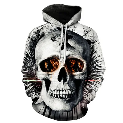 

2019 New Hoodies Man 3d Skull Print Animal Men's Hoody Sweatshirt Hip Hop Hoodies Pullover Tops hoody Streetwear