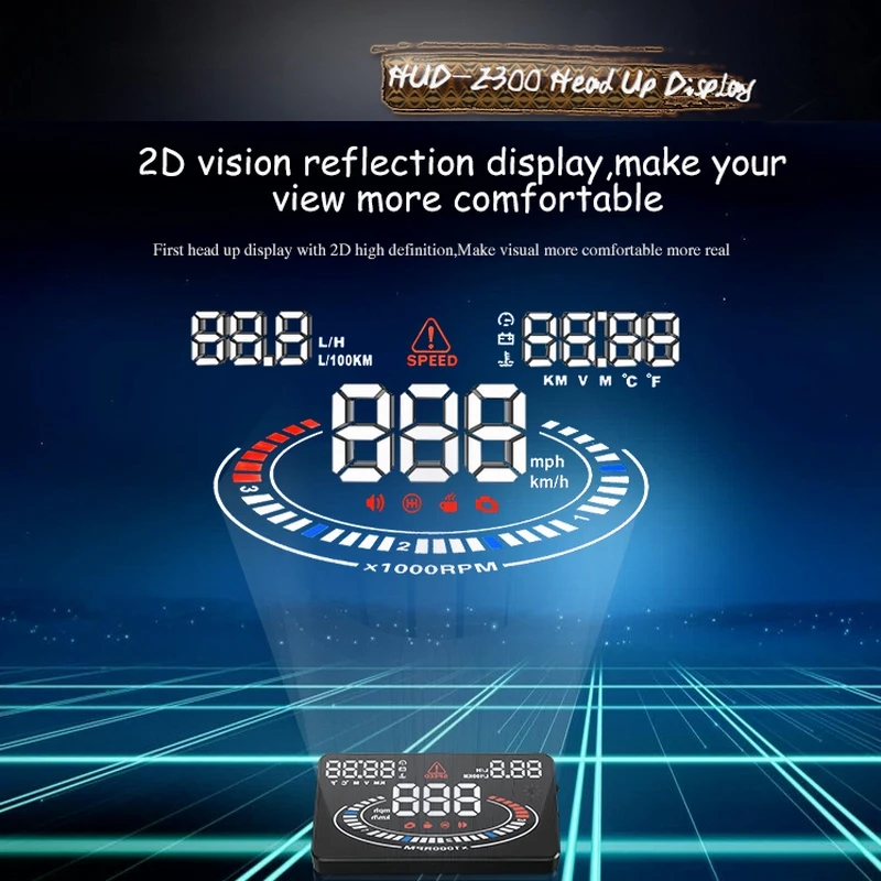 

Universal Digital car speedometer New GPS speedometer Car hud head up display E300 5.5" Throttle Angle RPM, Water Temp iCarmo