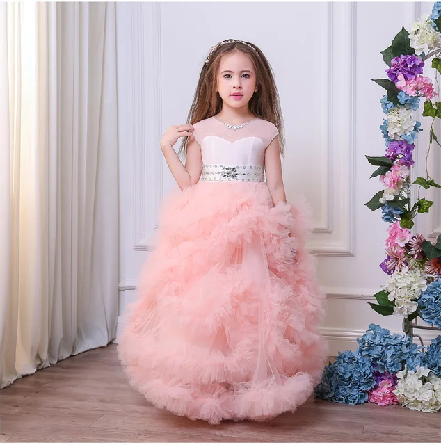 Princess Flower S Dresses For Wedding 2018 Stunning Puffles Princess Flower S Dresses For Wedding 2018 Stunning Puffles Elegant Birthday Perform Gowns Pageant Dress