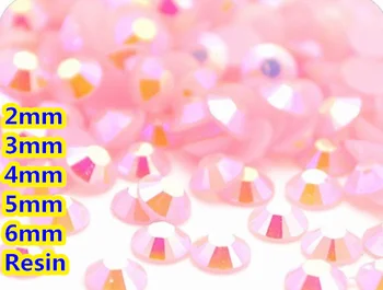 

Jelly Lt.Rose AB Color 2mm,3mm,4mm,5mm,6mm Facets Flat Back Resin Rhinestone Nail Art Gems Decoration,Garment rhinestones