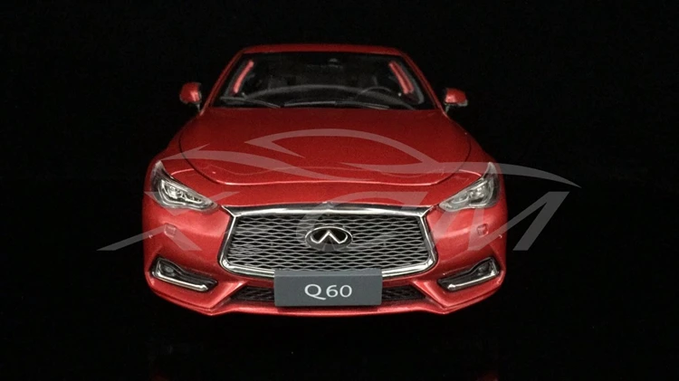 Литая под давлением модель автомобиля Infiniti Q60 купе 1:18(красный)+ маленький подарок