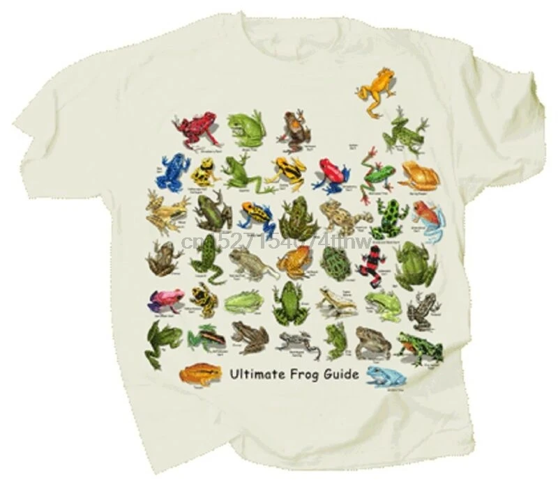

Ultimate Frog & Toad Guide Adult T-shirt S M L XL XXL Natural Color 40 Species