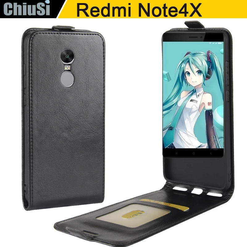 

Luxury Vertical PU Leather Flip Wallet Case Cover For Xiaomi Redmi Note 4X/Note 4 Global Version UP DOWN Cell Phone housing Bags