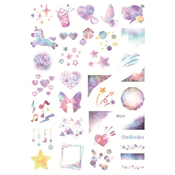 

1PCS Starry Sky waterproof stickers classic toys PVC fashion stickers for notebook skateboard suitcase toys for children TZ33