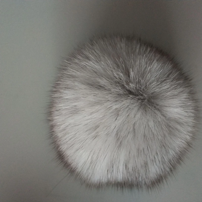 9 см натуральный мех лисы помпон пушистый DIY зимняя шапка Skullies Beanies вязаная