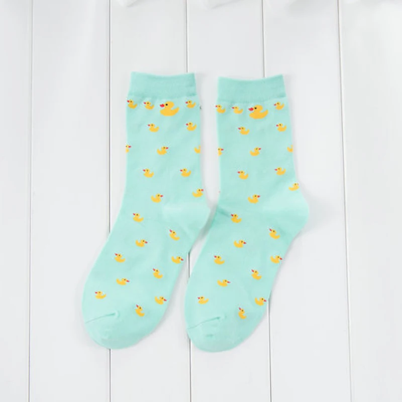 

IOLPR socks women Harajuku casual cartoon cute duck winter socks fashion cute lady interesting christmas socks 2018 ukraine