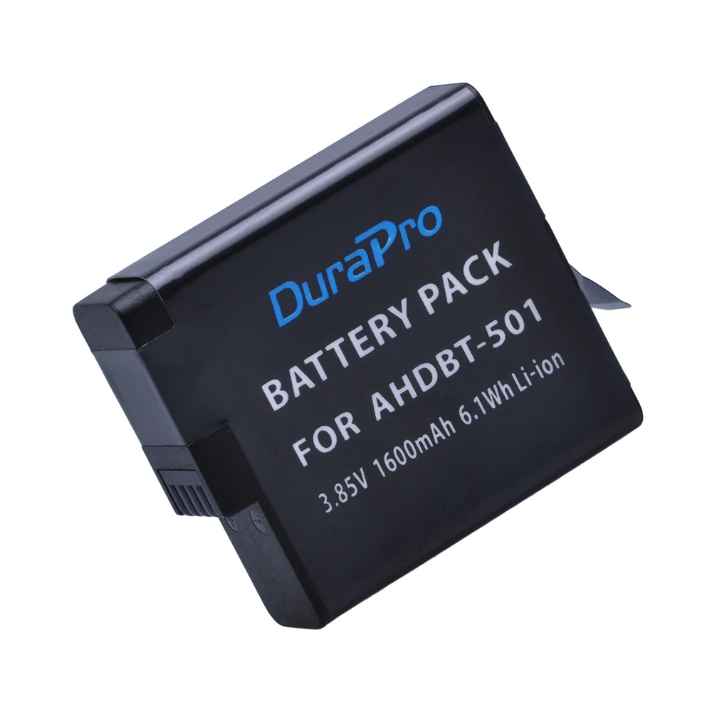 DuraPro 10 шт./лот 1600 мАч AHDBT-501 AHDBT 501 литий-ионная аккумуляторная батарея для камеры Gopro Hero 5/6 Go pro 5 6 AHDBT 501