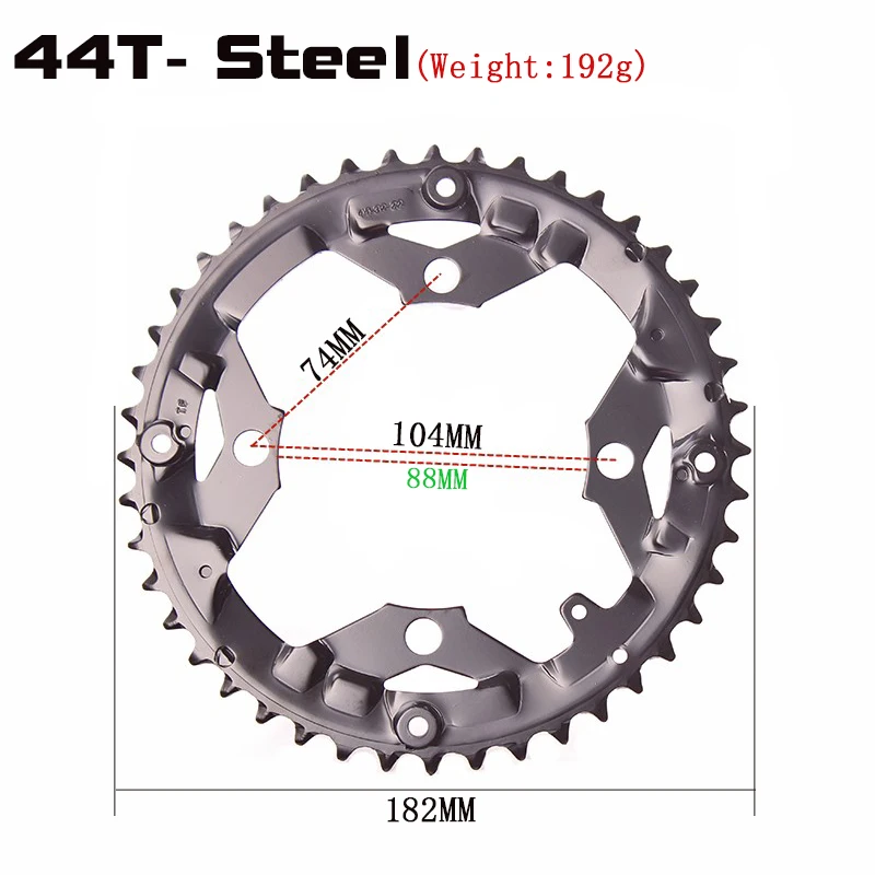 104BCD 22/24/32/42/44T Mountain Bicycle Chainwheel MTB bike crankset Aluminum Narrow Wide Chainring BCD 104