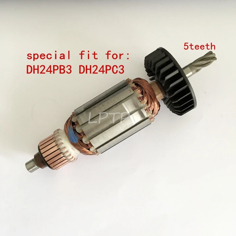 AC220-240V 5 teeth DH24PB3 DH24PC3 Motor Armature for HITACHI 360720E C210716E 